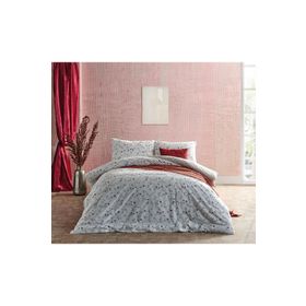Doqu Home Ranforce Elegan Çift Kişilik Beyaz Nevresim Takımı