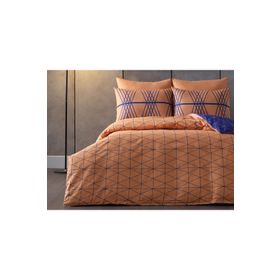 Doqu Home Ranforce Pamuk Fiore Tek Kişilik Turuncu Nevresim Takımı