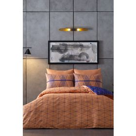 Doqu Home Ranforce Pamuk Fiore Tek Kişilik Turuncu Nevresim Takımı