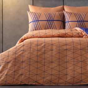 Doqu Home Ranforce Pamuk Fiore Tek Kişilik Turuncu Nevresim Takımı