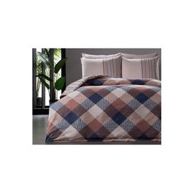 Doqu Home Ranforce Pamuk Kreo Çift Kişilik Kahverengi Nevresim Takımı
