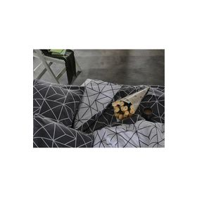 Doqu Home Ranforce Polka Çift Kişilik Antrasit 200x220 cm Nevresim Takımı