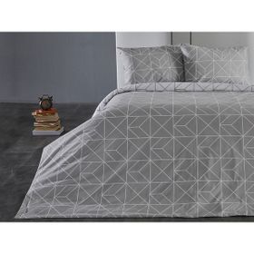 Doqu Home Ranforce Polka Tek Kişilik Gri 160x200 cm Nevresim Takımı