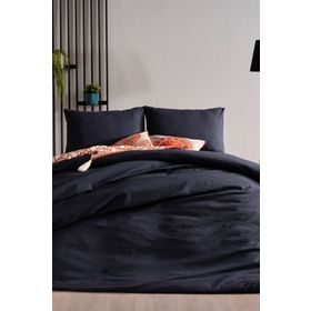 Doqu Home Sofia Gofre Siyah Çift Kişilik Nevresim Takımı