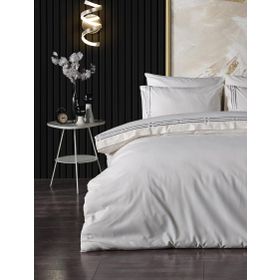 Doqu Home Zelda Nakışlı Çift King Size İndigo 225x245 cm Nevresim Takımı