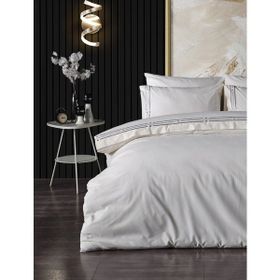 Doqu Home Zelda Nakışlı İndigo Çift Kişilik 200x220 cm Nevresim Takımı