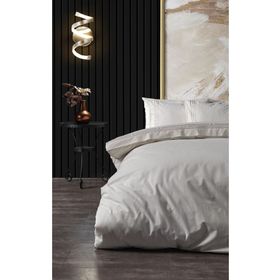 Doqu Home Zelda Nakışlı Pudra Çift Kişilik 200x220 cm Nevresim Takımı