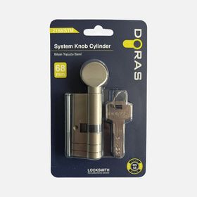Doras 68 mm Saten Bilyalı Mandallı Çift Tuzak Topuzlu Pirinç Barel