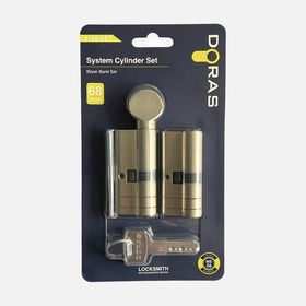 Doras 68 mm Tuzaklı Alt-Üst Barel SetiTopuzlu Pirinç