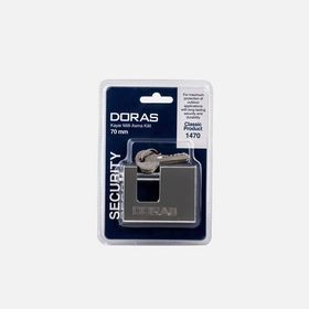 Doras 70 mm Saten-Kayar Milli Döküm Asma Kilit