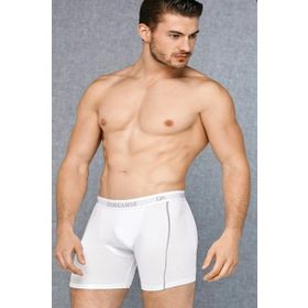 Doreanse 1780 Modal Çizgili Normal Paça Beyaz Erkek Boxer