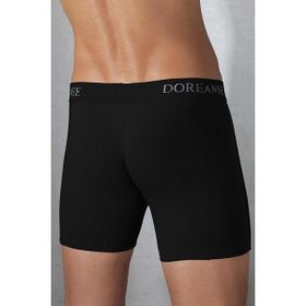 Doreanse 1780 Modal Çizgili Normal Paça Siyah Erkek Boxer