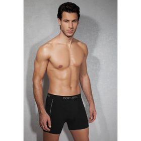 Doreanse 1780/2 Modal Çizgili Normal Paça Siyah Erkek Boxer