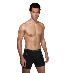 Doreanse 1780/2 Modal Çizgili Normal Paça Siyah Erkek Boxer