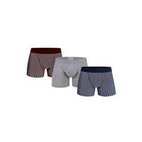 Doreanse 1867 Modal Lacivert Bordo Gri 3'lü Erkek Boxer