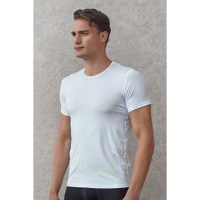 Doreanse 2566 Basic Bisiklet Yaka Beyaz Erkek T-shirt