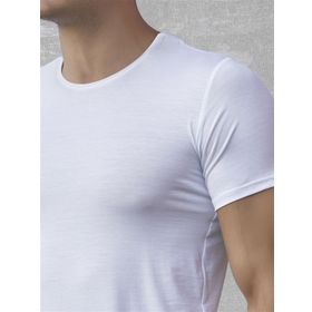 Doreanse 2566 Basic Bisiklet Yaka Beyaz Erkek T-shirt