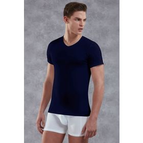 Doreanse 2855 Lacivert Erkek V Yaka Kısa Kol T Shirt