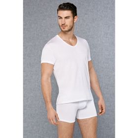 Doreanse 2865 Micromodal V Yaka Kısa Kol Beyaz Erkek T-shirt