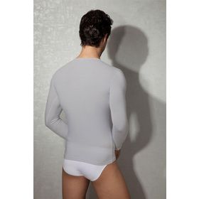 Doreanse 2955 Erkek Modal Geniş Yaka Uzun Kol T Shirt