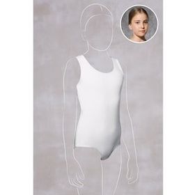 Doreanse 450 Kız Çocuk Beyaz Modal Geniş Yaka Sıfır Kol Body
