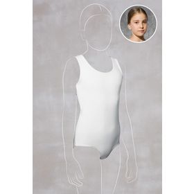 Doreanse 450 Kız Çocuk Beyaz Modal Geniş Yaka Sıfır Kol Body