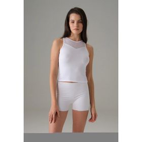 Doreanse 9401 Halter File Yaka Beyaz Kadın Atlet