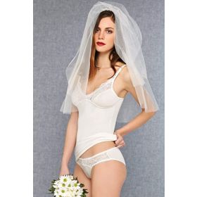Doreanse 9415 Ekru Mariage Kadın 2'li T-Shirt Şort Takım