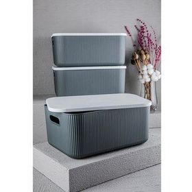 Doreline Storage 13 lt Gri Çok Amaçlı Kapaklı Saklama Kutusu