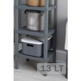 Doreline Storage 13 lt Gri Çok Amaçlı Kapaklı Saklama Kutusu