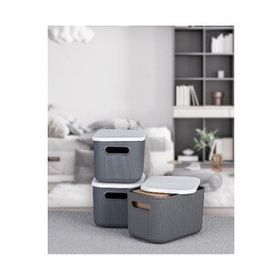 Doreline Storage 6 lt Gri Çok Amaçlı Kapaklı Saklama Kutusu