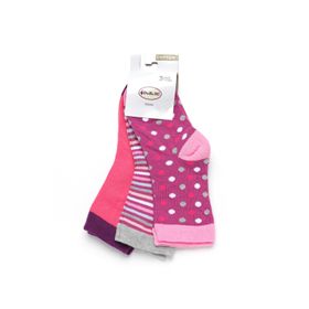 Doremi 3'lü Kız Çocuk 302 Desenli Soket Çorap
