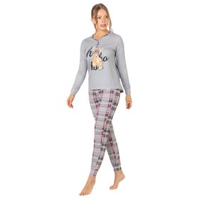 Doremi Bayan Gri M/L Pijama Takımı