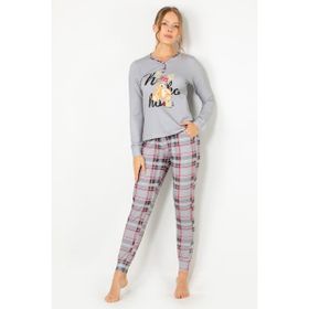 Doremi Bayan Gri M/L Pijama Takımı