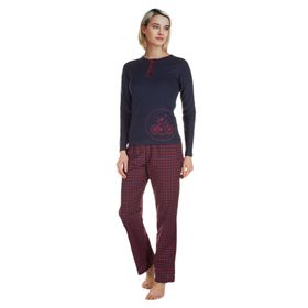 Doremi Bayan Lacivert L-XL Pijama Takımı