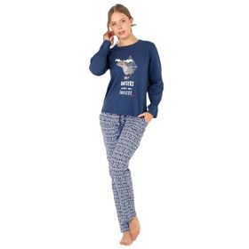 Doremi Bayan Lacivert M/L Pijama Takımı