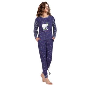 Doremi Bayan Lacivert M/L Pijama Takımı