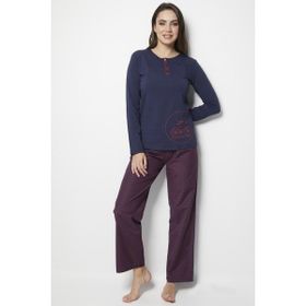 Doremi Bayan Lacivert M/L Pijama Takımı
