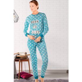 Doremi Born To Sleep Turkuaz L/XL Bayan Pijama Takımı