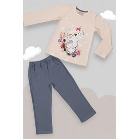 Doremi Krem Kız Çocuk Pijama Takımı