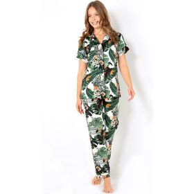 Doremi L-XL Ivied Kısa Kollu Bayan Pijama Takımı