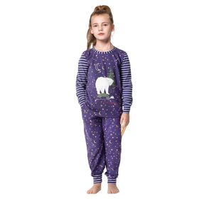 Doremi Lacivert Kız Çocuk Pijama Takımı