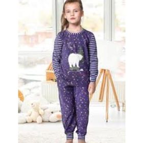 Doremi Lacivert Kız Çocuk Pijama Takımı