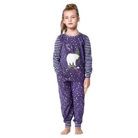 Doremi Lacivert Kız Çocuk Pijama Takımı