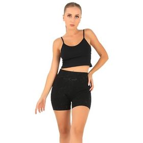 Doremi Seamless Normal Bel Siyah Kadın Kısa Tayt