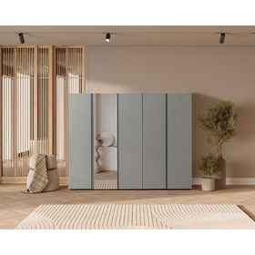Doressa Bony Grey 5 Kapılı Gri Gardırop