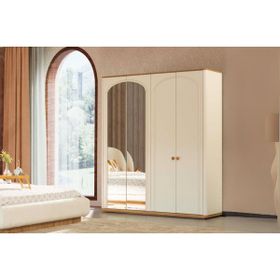 Doressa Cocostar4 Kapılı Krem Rengi Gardırop