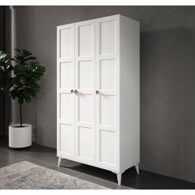 Doressa Evia 3 Kapılı Beyaz Gardırop
