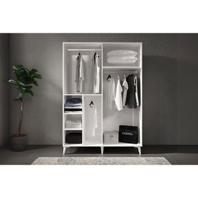 Doressa Evia 4 Kapılı Beyaz Gardırop