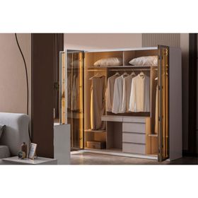 Doressa Lobby Reflekte Camlı Çam Gardırop